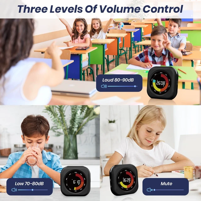 Alt view image 4 of 7 - Visual Timer for Kids, Rechargeable 10-Hour Countdown/Up Timer | with 3 Volume Levels, 3 Brightness Display, and Magnetic, Homeschool Study Tool, Large Digital Timers for Classroom, Kitchen