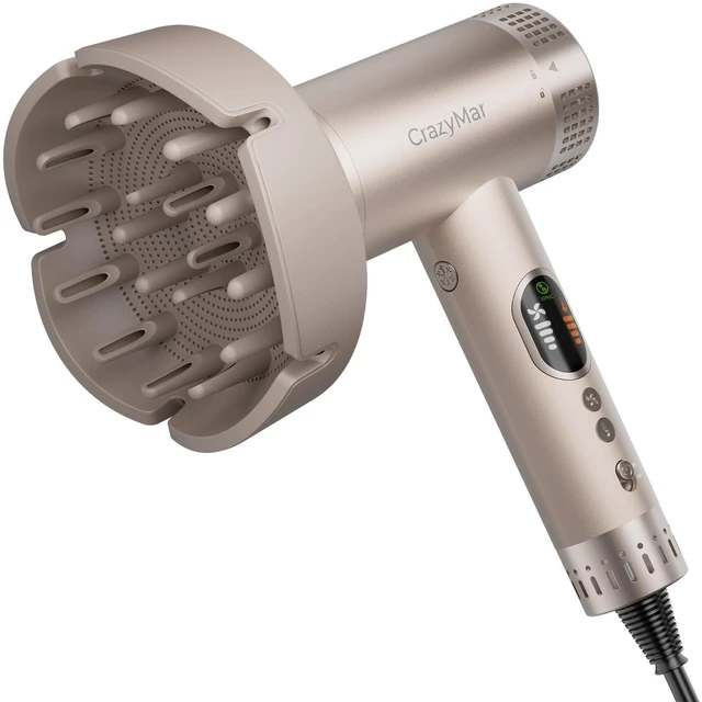 Main image of High Speed Ionic Hair Dryer with Diffuser, LED Display | 1800W Fast Drying, Frizz Control for All Hair Types, Salon-Like, Low Noise, Perfect for Sleek Styling & Daily Use