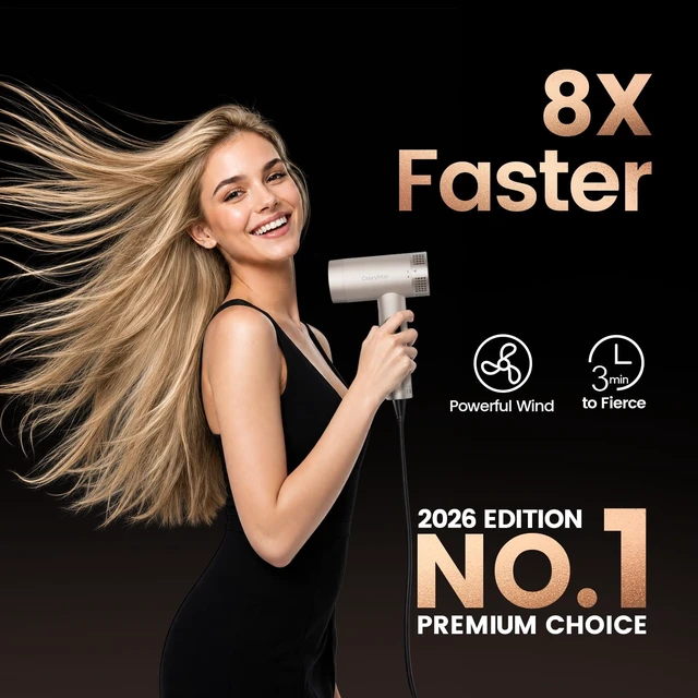 Alt view image 2 of 7 - High Speed Ionic Hair Dryer with Diffuser, LED Display | 1800W Fast Drying, Frizz Control for All Hair Types, Salon-Like, Low Noise, Perfect for Sleek Styling & Daily Use