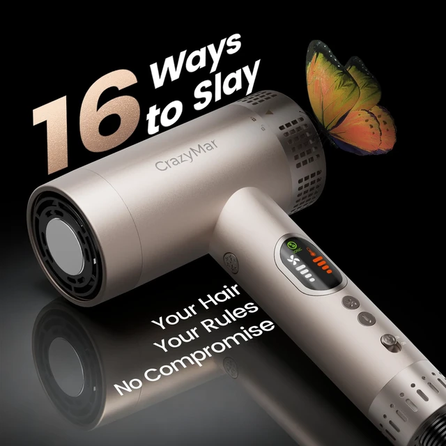 Alt view image 5 of 7 - High Speed Ionic Hair Dryer with Diffuser, LED Display | 1800W Fast Drying, Frizz Control for All Hair Types, Salon-Like, Low Noise, Perfect for Sleek Styling & Daily Use