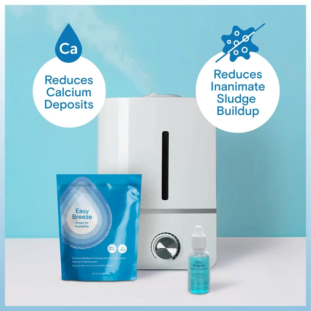 Alt view image 3 of 7 - Easy Breeze Humidifier Cleaner Drops, 2-Pack - Made in USA | Keeps tanks & water fresh between cleanings - reduces buildup & sludge - for all humidifier makes and models
