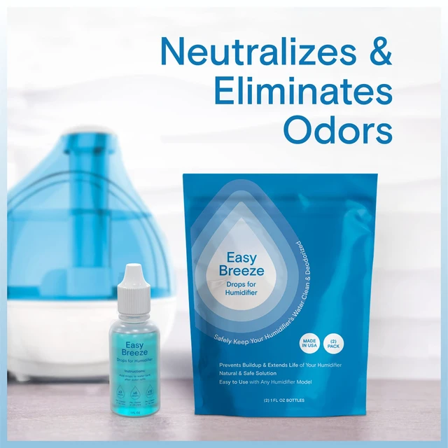 Alt view image 4 of 7 - Easy Breeze Humidifier Cleaner Drops, 2-Pack - Made in USA | Keeps tanks & water fresh between cleanings - reduces buildup & sludge - for all humidifier makes and models