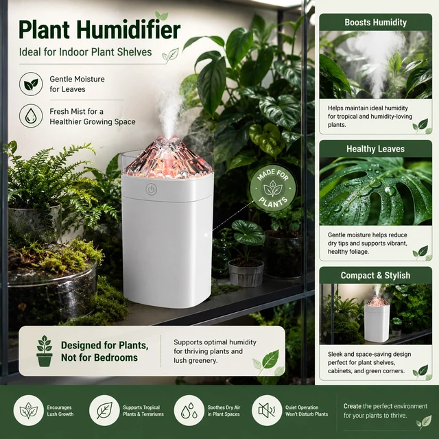 Alt view image 7 of 7 - 7-Color USB Lighted Cool Mist White Small Humidifier, 400ml, 10-20H Runtime | Ultra-Quiet (24db) 2 Mist Modes And Auto Shut-Off Humidifier For Bedrooms, Baby Nurseries, Home