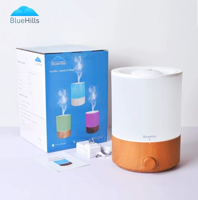 Alt view image 5 of 7 - Premium 4000 ML XL Essential Oil Diffuser Humidifier Wood Grain | 70 H Run Aromatherapy, Air Humidifier for Large Room/Bedroom, Baby, Cool Mist, 7 LED Colors, Auto Shut Off, Big Capacity E403