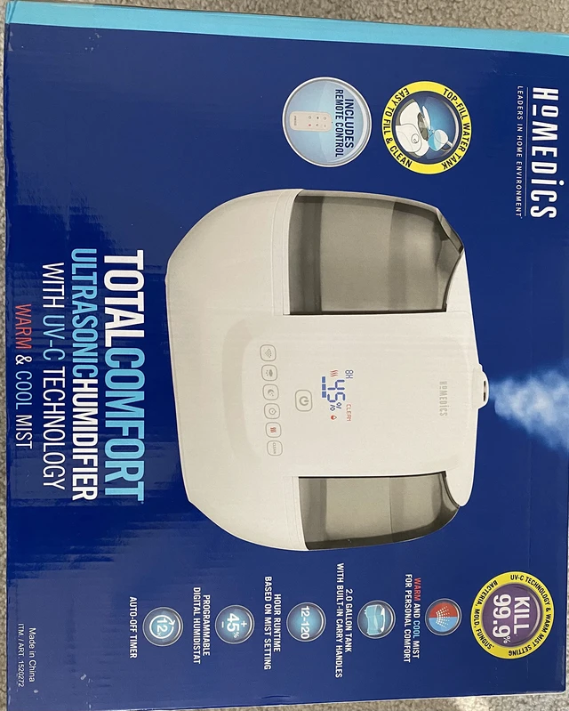 Alt view image 4 of 4 - TotalComfort® Ultrasonic Humidifier with UV-C Technology and Remote Control