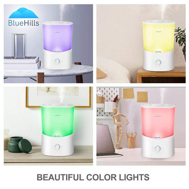 Alt view image 3 of 7 - Premium 3000 ML Essential Oil Diffuser Humidifier Large 3L White | XL Huge Size Capacity, High Mist Output, Long Run Time, Décor Lights, Aromatherapy Humidifier Diffuser Combo, Large Room K1