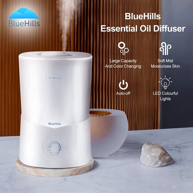 Alt view image 6 of 7 - Premium 3000 ML Essential Oil Diffuser Humidifier Large 3L White | XL Huge Size Capacity, High Mist Output, Long Run Time, Décor Lights, Aromatherapy Humidifier Diffuser Combo, Large Room K1
