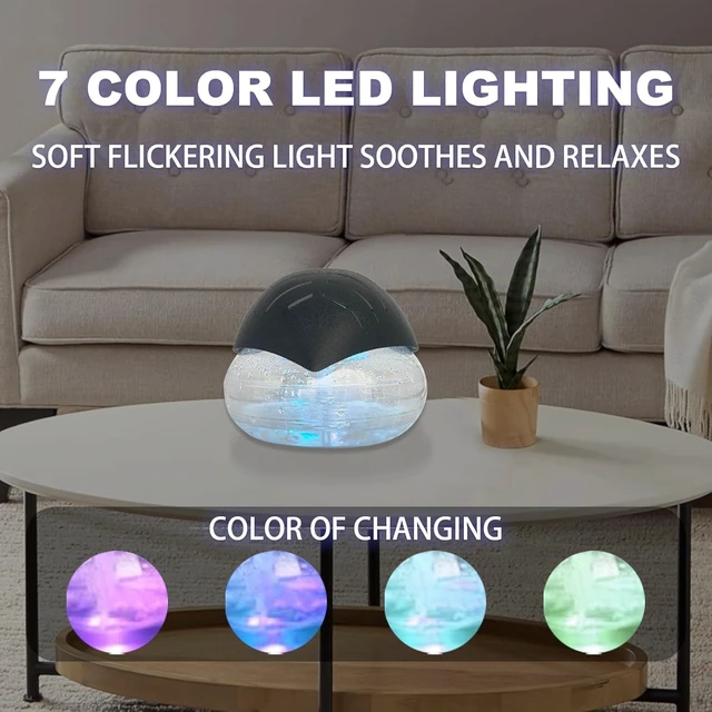 Alt view image 2 of 6 - Air Humidifier with Colorful LED Lights for Bedroom, Living Room, OfficeTransparent and black