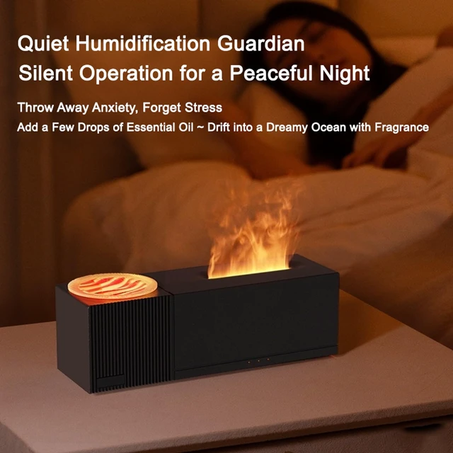 Alt view image 2 of 7 - Flame Aroma Diffuser with Starry Sky Projection, Essential Oil Diffuser,150ml Humidifier with Remote Control,Timer,Waterless Auto Shut-Off for Home Office Bedroom
