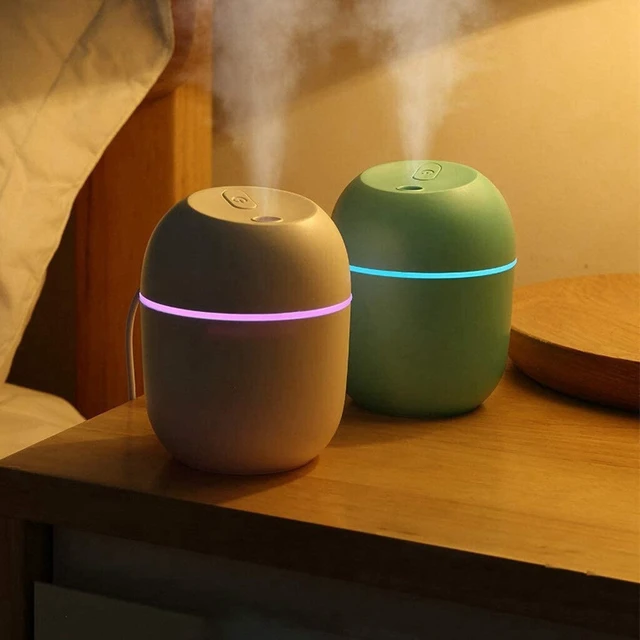 Alt view image 2 of 7 - 2X Air Humidifier USB Small 220Ml Mini Portable Cool Mist Diffuser for Bedroom Office Desk Car Aroma Atomizer,White