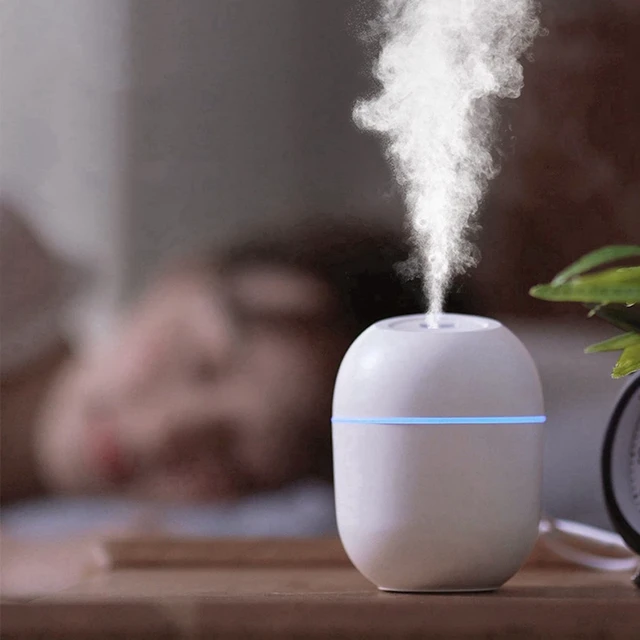 Alt view image 4 of 7 - 2X Air Humidifier USB Small 220Ml Mini Portable Cool Mist Diffuser for Bedroom Office Desk Car Aroma Atomizer,White