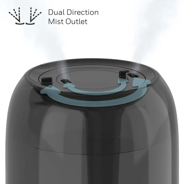 Alt view image 3 of 7 - Ultra Comfort Cool Mist Humidifier, No Filter, Easy to Fill and Clean, Cleaning Brush Included, Ultra Quiet, Use Air Humidifier with Essential Oils for Extra Comfort, Black, HUL545B