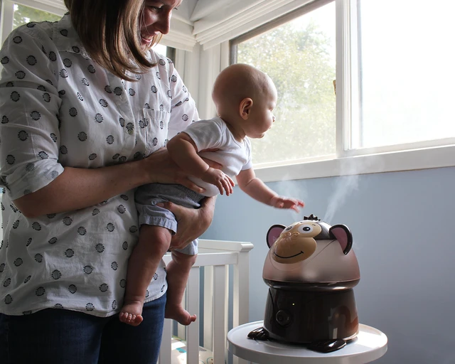 Alt view image 3 of 6 - Adorables Ultrasonic Humidifiers for Bedroom and Baby Nursery, 1 Gallon Cool Mist Air Humidifier for Large Room or Kid's Room, Humidifier Filters Optional, Monkey