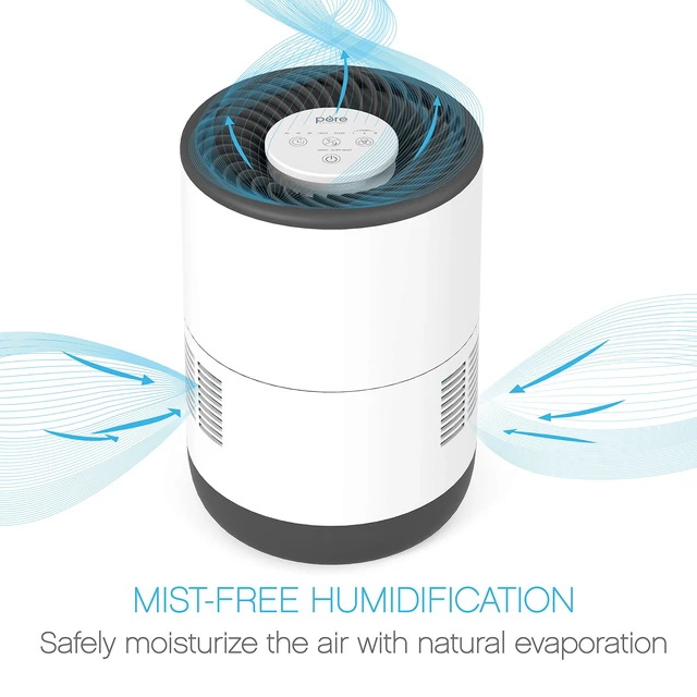 Alt view image 5 of 7 - MistAire EVA-Speed Evaporative Humidifier | 4 Speeds, Up to 500 Sq. Ft. Coverage, 2.8L Tank, Up to 28 Hours of Runtime