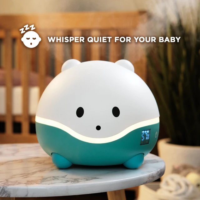 Alt view image 3 of 6 - WISPI 3-in-1 Humidifier, Diffuser & Night Light for Baby/Kids - 3 Mist Strength, 7 LED Color Changing Lights, Essential Oil Tray for Aromatherapy - Cute Humidifiers for Bedroom/Nursery