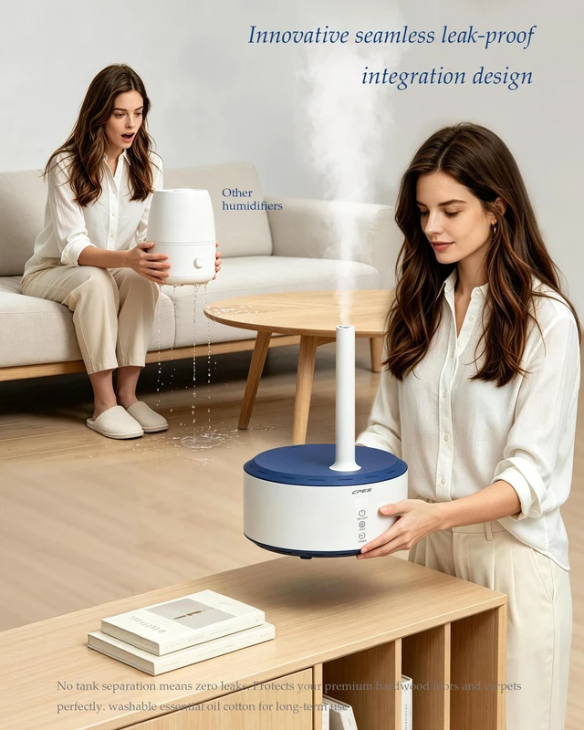 Alt view image 5 of 7 - C10 Humidifier for Bedroom, 4.2L Top Fill, Integrated leak-proof design | 30H runtime cool mist air humidifier for home,easy to clean, suitable for large room,250-300mL/h aroma tray auto shut-off