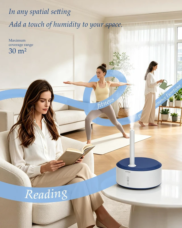 Alt view image 7 of 7 - C10 Humidifier for Bedroom, 4.2L Top Fill, Integrated leak-proof design | 30H runtime cool mist air humidifier for home,easy to clean, suitable for large room,250-300mL/h aroma tray auto shut-off