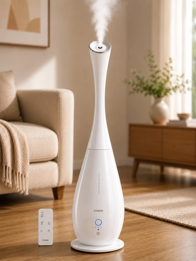 Main image of Humidifiers for Bedroom Large Room, 5L Cool Mist Quiet Humidifier 48H Long Last for Indoor Plant, Baby, Home, Office with Humidity Sensor, Aroma Box, 3 Speed Settings, White