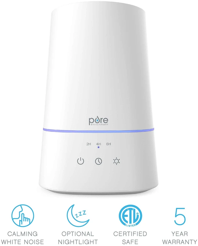 Alt view image 3 of 7 - HUME Max Top Fill Ultrasonic Cool Mist Humidifier | 1-Gallon Tank, Up to 30 Hours of Mist, 3 Speeds, Timer, Night Light & Top-Fill Design (White)