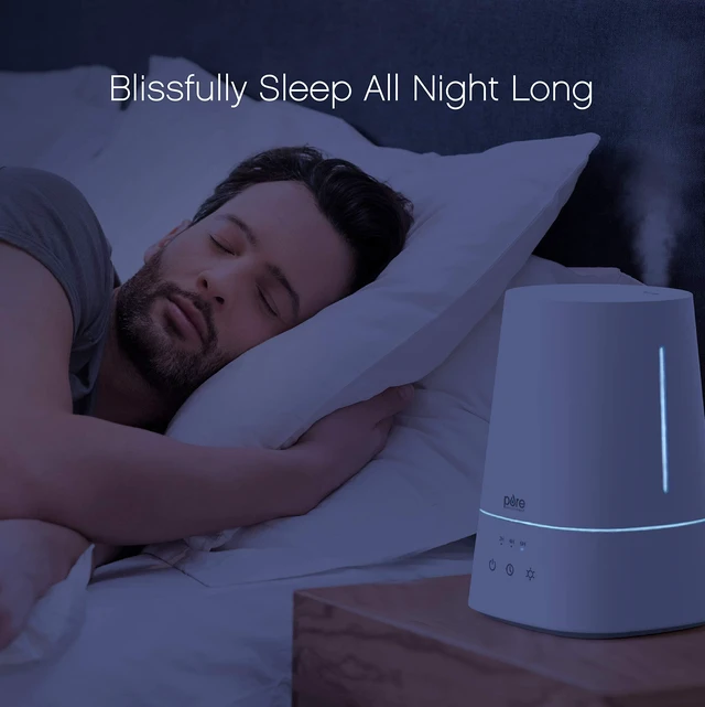 Alt view image 6 of 7 - HUME Max Top Fill Ultrasonic Cool Mist Humidifier | 1-Gallon Tank, Up to 30 Hours of Mist, 3 Speeds, Timer, Night Light & Top-Fill Design (White)