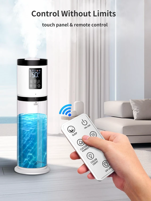 Alt view image 7 of 7 - 8L Humidifiers for Bedroom, 30dB Quiet, 500ft² Coverage, 60H Runtime | 3-in-1 Air Humidifier & Essential Oil Diffuser & Ambient Light, Top Fill, Sleep Mode, 16H Timer, Auto Shutoff Protection