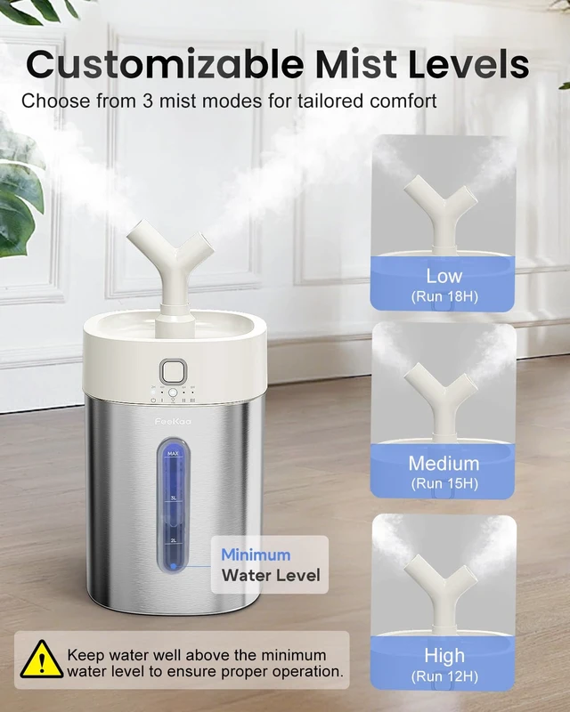 Alt view image 6 of 7 - , Humidifier Large Room Nursery Living Room Office, White