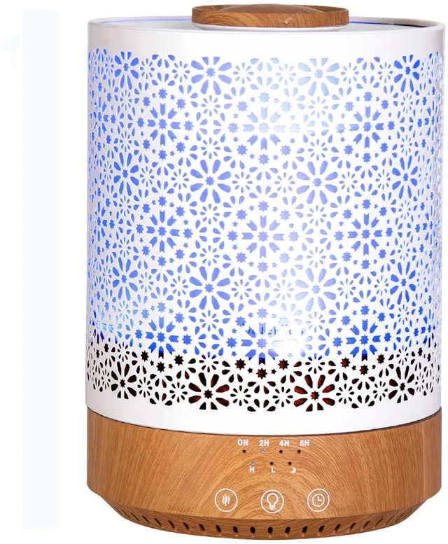 Main image of 2500 ML Humidifier with Essential Oil Diffuser Décor Wood Grain | Aroma Home Décor Design, Large Capacity, LED Lights, Ultrasonic Cool Mist, Baby Living Large Room, Night Mode, Timer XL F006