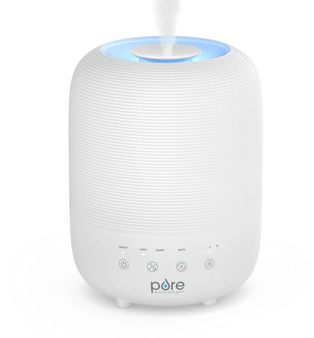 Main image of ® HUME Sense Top Fill Humidifier Large 3L Tank, Auto Mode Humidity Sensor, 3 Mist Settings, Optional Night Light, Optional Aromatherapy, Sleep Mode & Auto Shut-Off