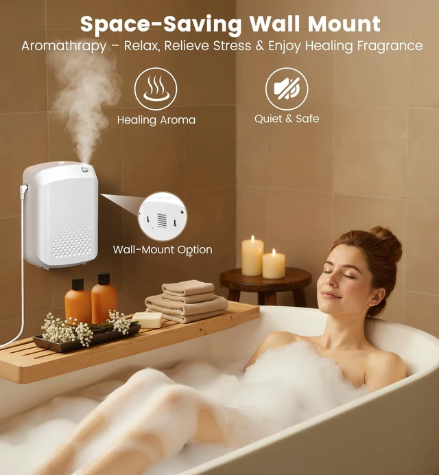 Alt view image 6 of 7 - Waterless Essential Oil Diffuser 3000 Sq.Ft Coverage | Lasting Scent for Home Hotel Office Basement, Cold Air Scent Machine, App Control, No-Noise, Pet Friendly, 400ml Capacity