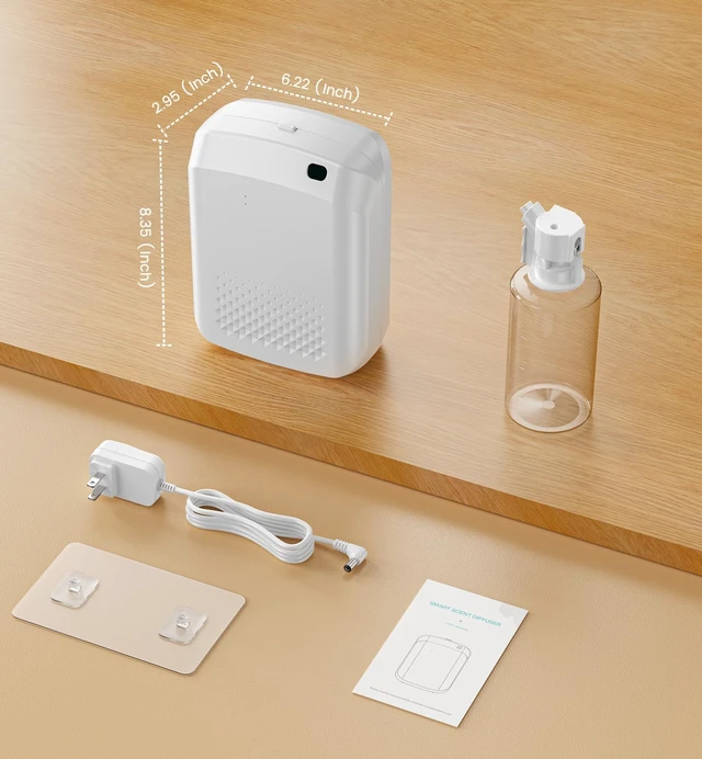 Alt view image 7 of 7 - Waterless Essential Oil Diffuser 3000 Sq.Ft Coverage | Lasting Scent for Home Hotel Office Basement, Cold Air Scent Machine, App Control, No-Noise, Pet Friendly, 400ml Capacity