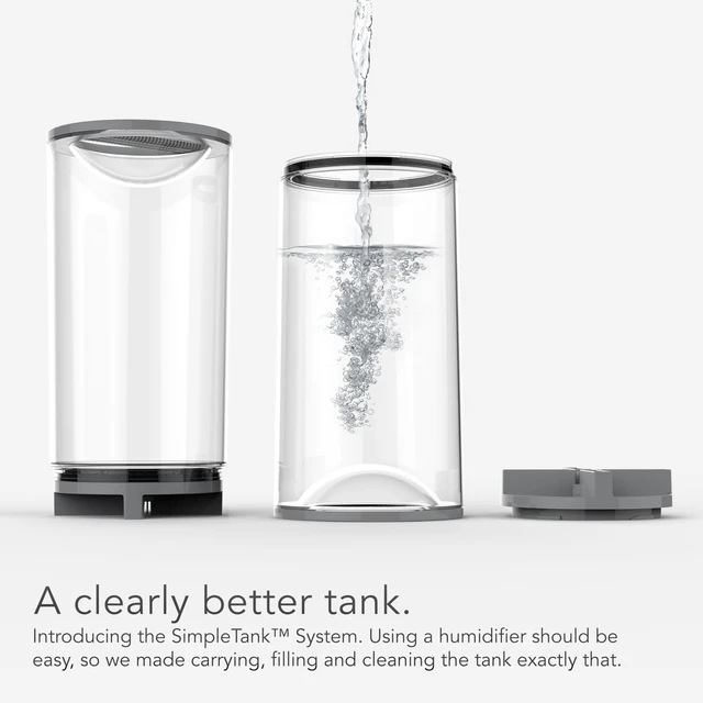 Alt view image 4 of 5 - EVDC300 Energy Smart Evaporative Humidifier with Automatic Shut-off, 1 Gallon Capacity, LED Display, White
