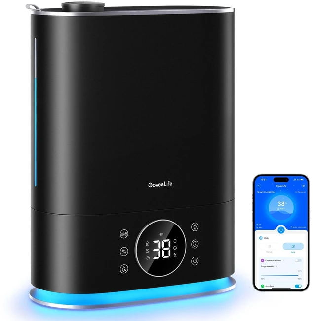 Main image of 7L Smart Humidifier for Bedroom, Warm & Cool Mist for Large Room | Auto Mode, 70H Quiet Runtime for Baby, Plants Nursery, App & Voice Control, RGB Nightlight, Humidity Sensor