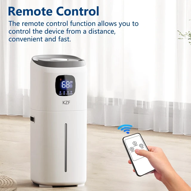 Alt view image 3 of 6 - Humidifiers for Bedroom, 15L Large Room Humidifier, 2000 Sq.ft Coverage, 72Hrs Runtime, Top Fill, 26dB Quiet, 3 Mist Levels & Diffuser, Auto Shut-Off, Ready for Baby Nursery Home and Plants