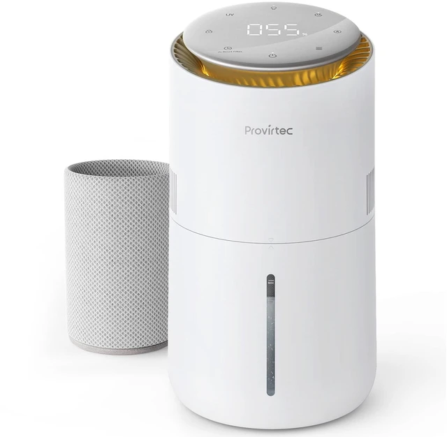 Main image of MistFree Evaporative Humidifier for Bedroom Easy Clean | 3L, Auto Humidity Control, Washable Filter, Night Light, Sleep Mode, Timer, No White Dust for Sensitive Individuals & Baby