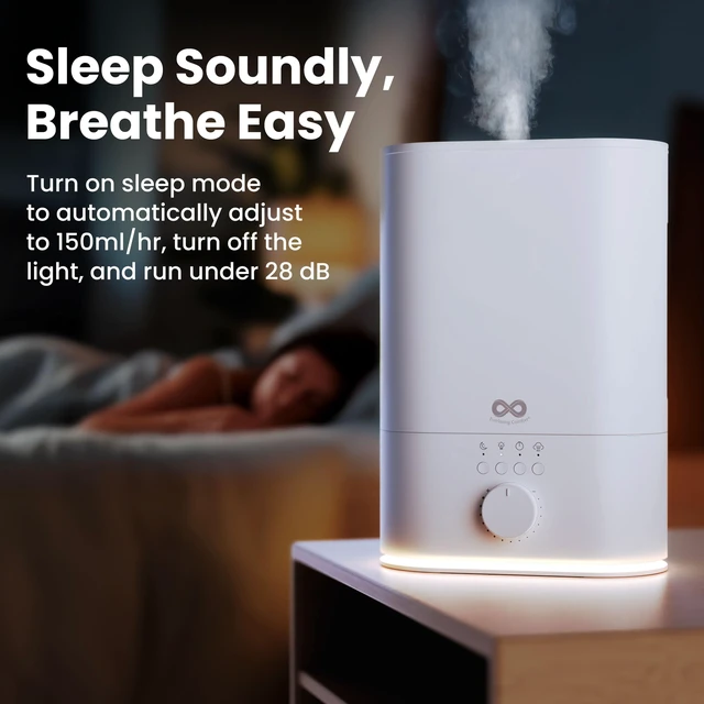 Alt view image 6 of 7 - 6L Large Humidifier for Bedroom, 28 dB Cool Mist | Ultrasonic Top Fill with Auto Shut Off, Quiet Cool Mist Plant Humidifier For Bedroom & Large Rooms, Soothing for Baby/Kids
