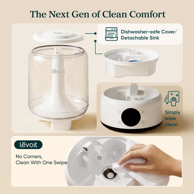 Alt view image 6 of 7 - Smart Humidifier for Bedroom, 4.2L Top Fill Cool Mist for Large Room | Easy Clean, 21dB/42H Runtime, for Baby/Plants, APP/Voice Control, Light/Music Scene Mode, NeoClassic 450S