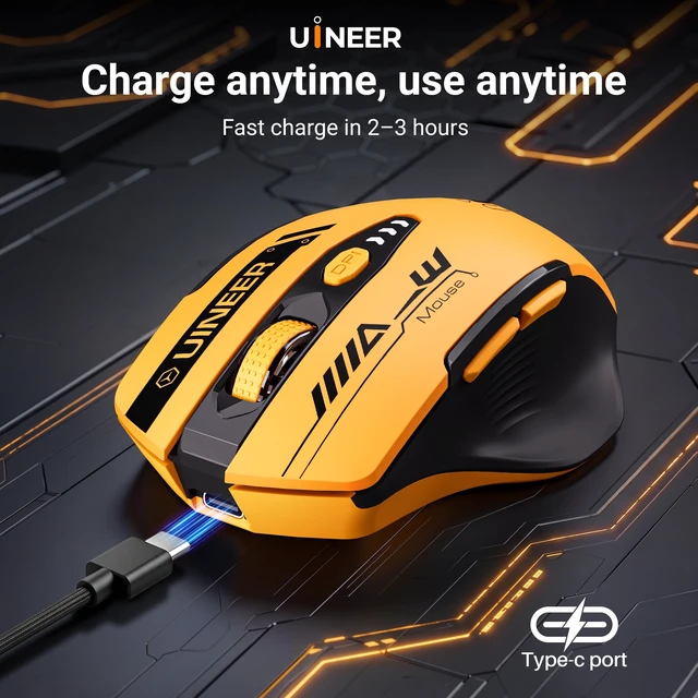 Alt view image 4 of 7 - Wireless Mouse, Bluetooth 5.0/2.4G /Wired, 12,800 DPI, Programmable | Tri-Mode Gaming Mouse Rechargeable Quiet Clicks Ergonomic Computer Mouse 6 DPI Levels & 1000Hz Polling Rate for PC Mac Laptop