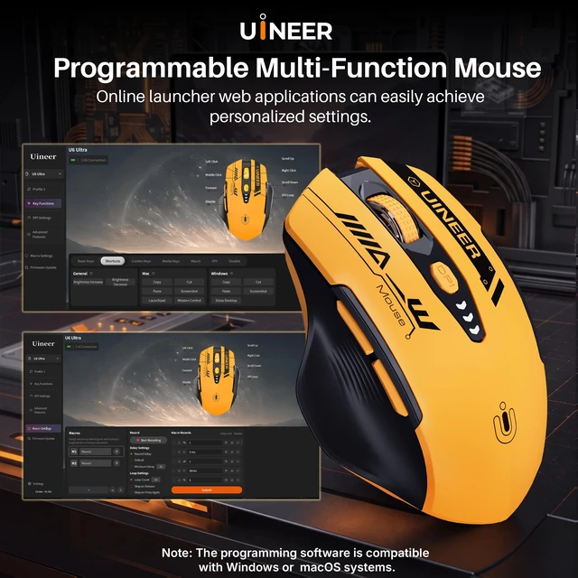 Alt view image 5 of 7 - Wireless Mouse, Bluetooth 5.0/2.4G /Wired, 12,800 DPI, Programmable | Tri-Mode Gaming Mouse Rechargeable Quiet Clicks Ergonomic Computer Mouse 6 DPI Levels & 1000Hz Polling Rate for PC Mac Laptop