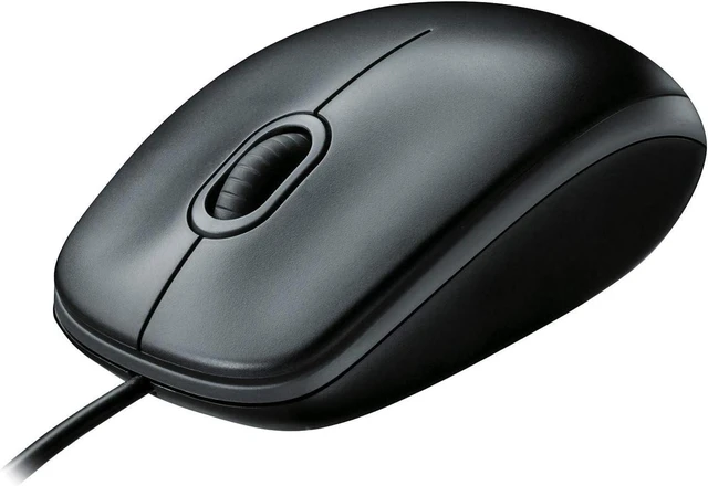 Main image of Wired Mouse for Computer and Laptop, USB Corded Mouse, Right or Left Hand Use, Office Home Basic Mice, Black