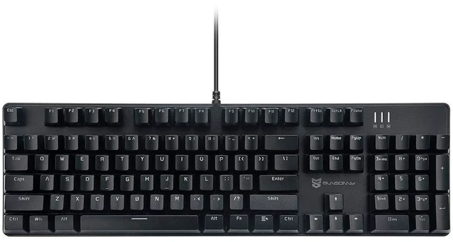 Main image of Mechanical Keyboard Gaming Keyboard | Red Switch, White Backlit Keyboard | 104 Keys US Layout | Wired Gaming Keyboard | Hot Swappable Mechanical Keyboard | PC Gaming Keyboards (Black)