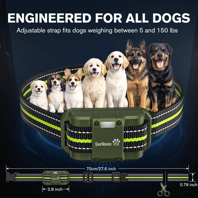 Alt view image 4 of 7 - Training Collar 5249ft Rechargeable Dog E Collar for Small Medium Large | IPX7 Waterproof, 3 Humane Modes (Beep/Vibration/Shock), 1-99 Levels, Single Channel, 5-150lbs Fit