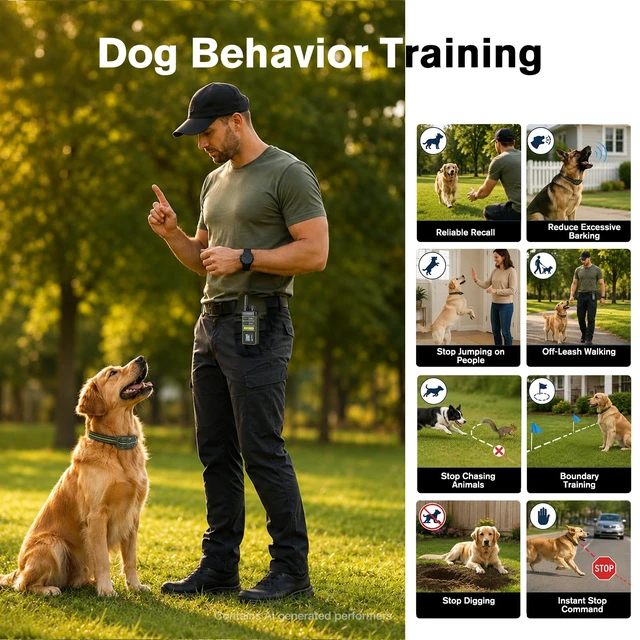 Alt view image 3 of 7 - Training Collar 5249ft Rechargeable Dog E Collar for Small Medium Large | IPX7 Waterproof, 3 Humane Modes (Beep/Vibration/Shock), 1-99 Levels, Single Channel, 5-150lbs Fit