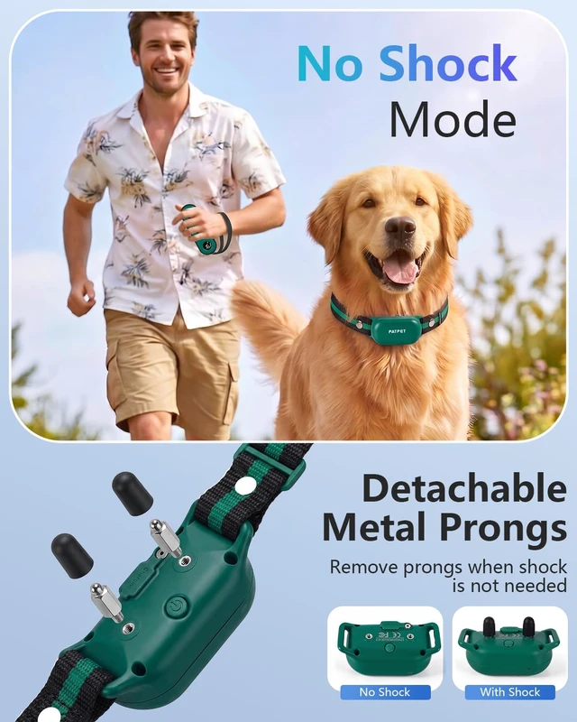 Alt view image 5 of 7 - Dog Shock Collar with Remote Control - 4000FT Safe Training Collar | IPX7 Waterproof 3 Modes(Beep/Vibration/Shock) Shock Collar for Dogs 8-120Lbs, Rechargeable for Small Medium Large Dogs
