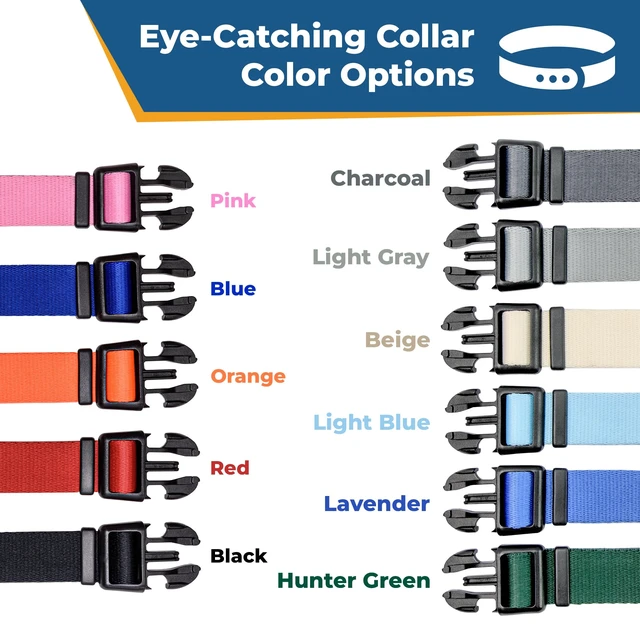Alt view image 5 of 7 - Personalized Dog Collar, Custom Embroidered with Pet Name and Number | Available in Blue, Black, Pink, Red and Orange, for Boy and Girl Dogs or Cats, Adjustable Sizes, Small, Medium, and Large
