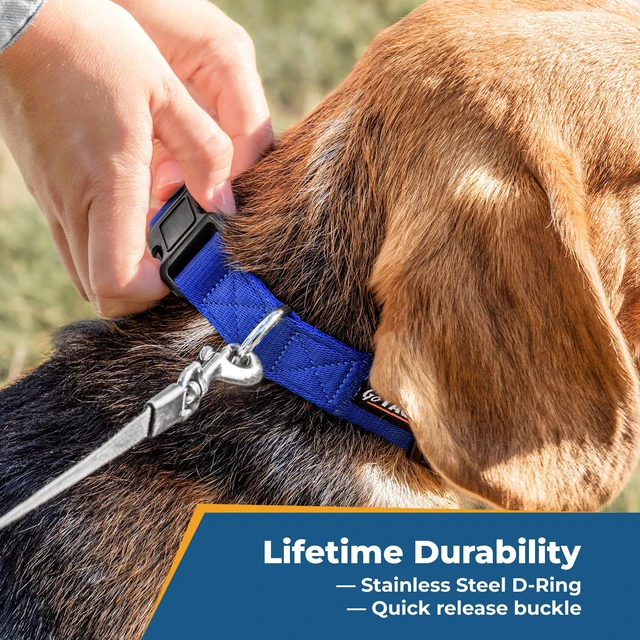 Alt view image 6 of 7 - Personalized Dog Collar, Custom Embroidered with Pet Name and Number | Available in Blue, Black, Pink, Red and Orange, for Boy and Girl Dogs or Cats, Adjustable Sizes, Small, Medium, and Large