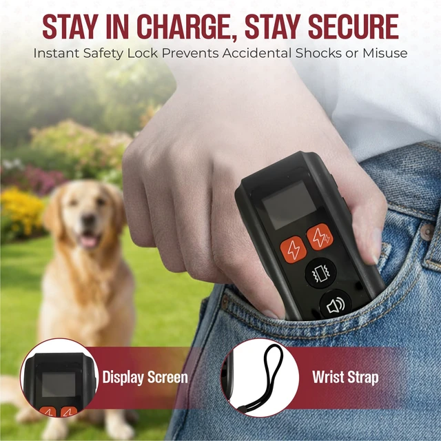 Alt view image 6 of 7 - Dog Training Collar with Remote Beep & Vibration Modes Adjustable Levels, Waterproof Receiver, Rechargeable Training Collar for Small, Medium & Large Dogs Up to 1000-3300FT of Range