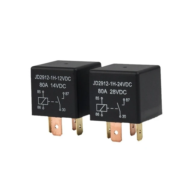Alt view image 6 of 6 - 80A Small Car Relay with Wire 12V/24V Air Conditioning Fan 1Pcs()