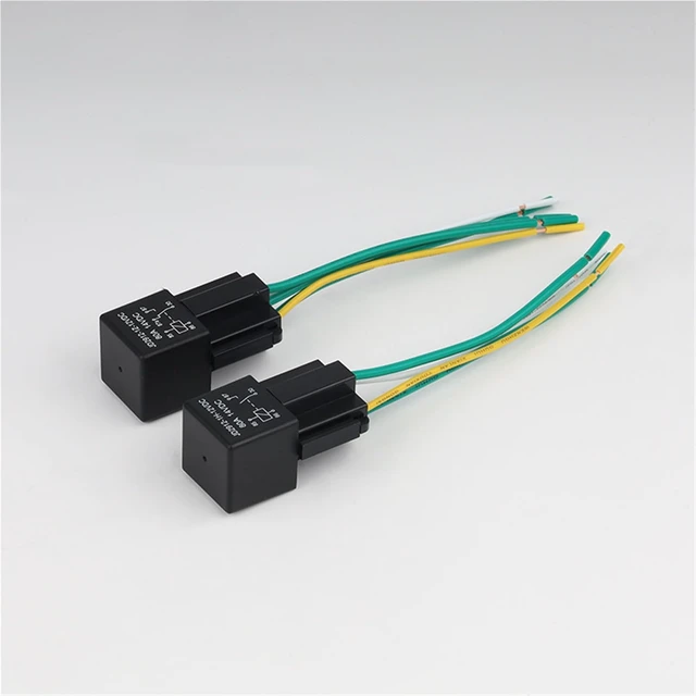 Alt view image 4 of 6 - 80A Small Car Relay with Wire 12V/24V Air Conditioning Fan 1Pcs()