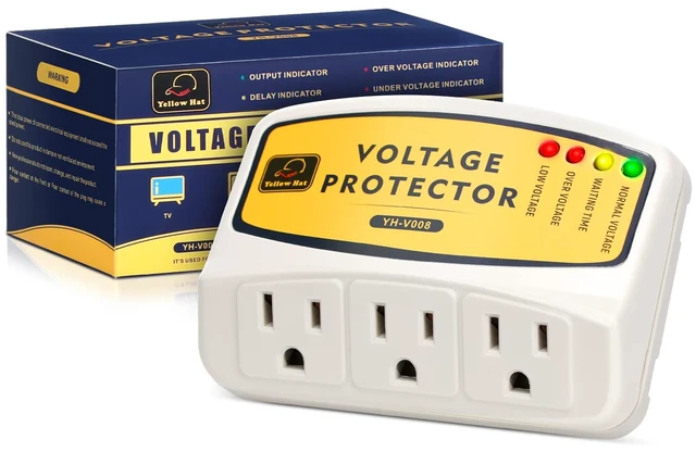 Main image of Surge Protector for Home Appliance, 3 Outlets 120V 12A 1440W, 1 Pack | Voltage Protector, Multi Function Plug with Protection Wall Mount Power Suppressor for Refrigerator TV PC AC