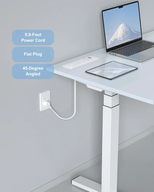 Alt view image 5 of 7 - Recessed Power Strip,Retractable USB C Cable,65W USB C,White,6FT | Flush Mount Countertop Drawer Outlet, Furniture Hidden Outlet for Side Table,End Table,3 Outlets
